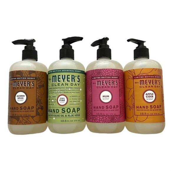 Mrs Meyer’s NWT Limited Edition Iowa Pine+ Acorn + Mum + Apple Cider 4 PC SET - Picture 1 of 8